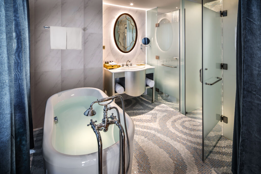 Bathroom area in Deluxe Room