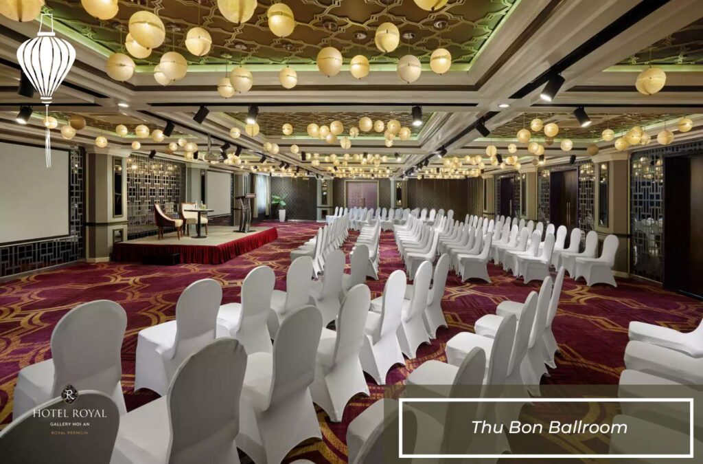 Thu Bon Ballroom offers a spacious area with a maximum capacity of 200 people