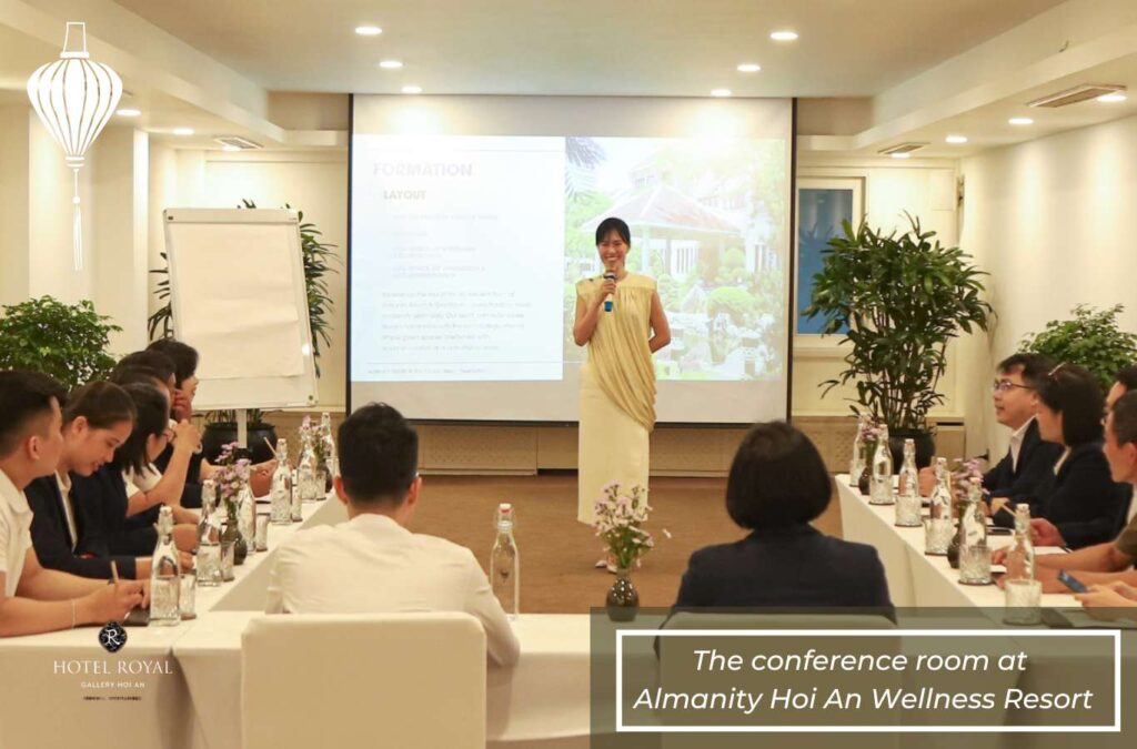 The conference room at Almanity Hoi An Wellness Resort is suitable for meetings