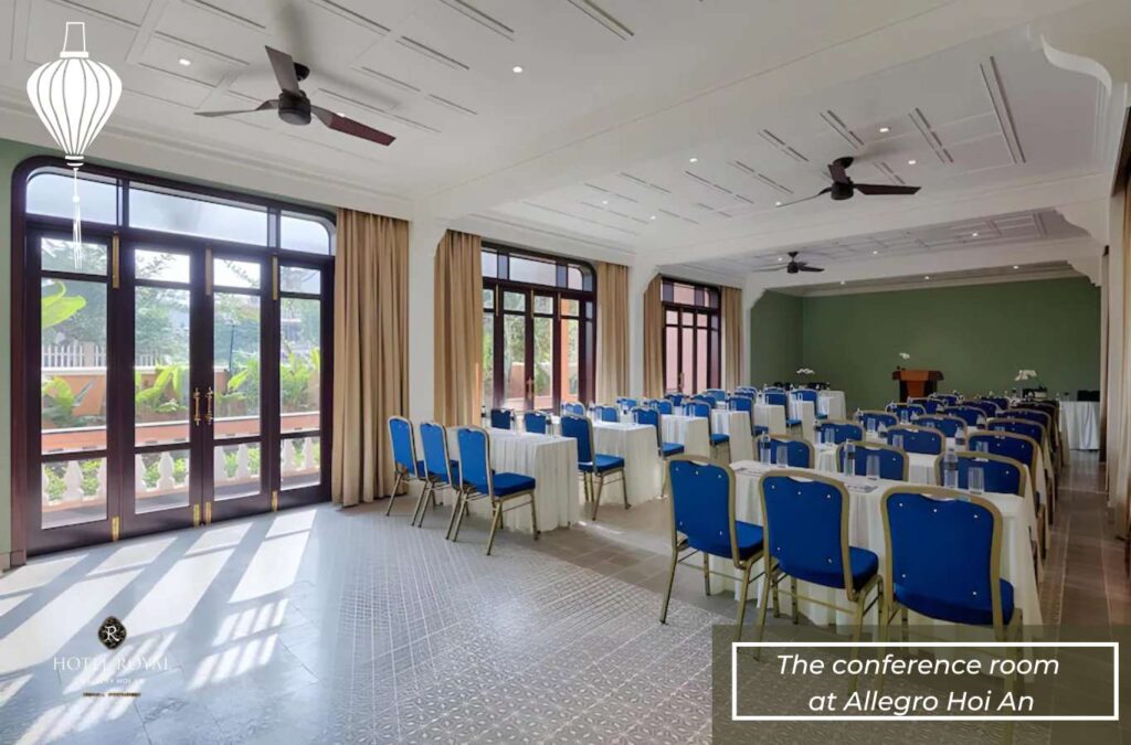 The conference room at Allegro Hoi An is fully equipped with modern facilities