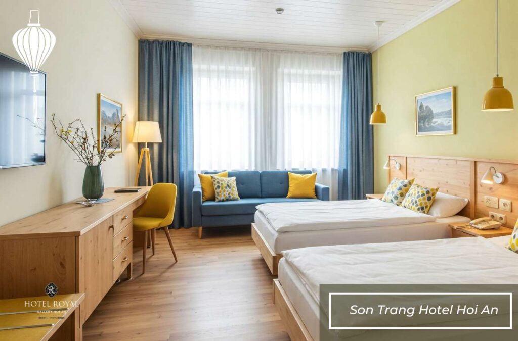 Son Trang Hotel Hoi An stands out with its classic Indochine-modern fusion design.