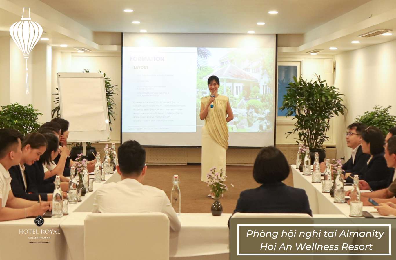 Phòng hội nghị tại Almanity Hoi An Wellness Resort phù hợp cho các cuộc họp