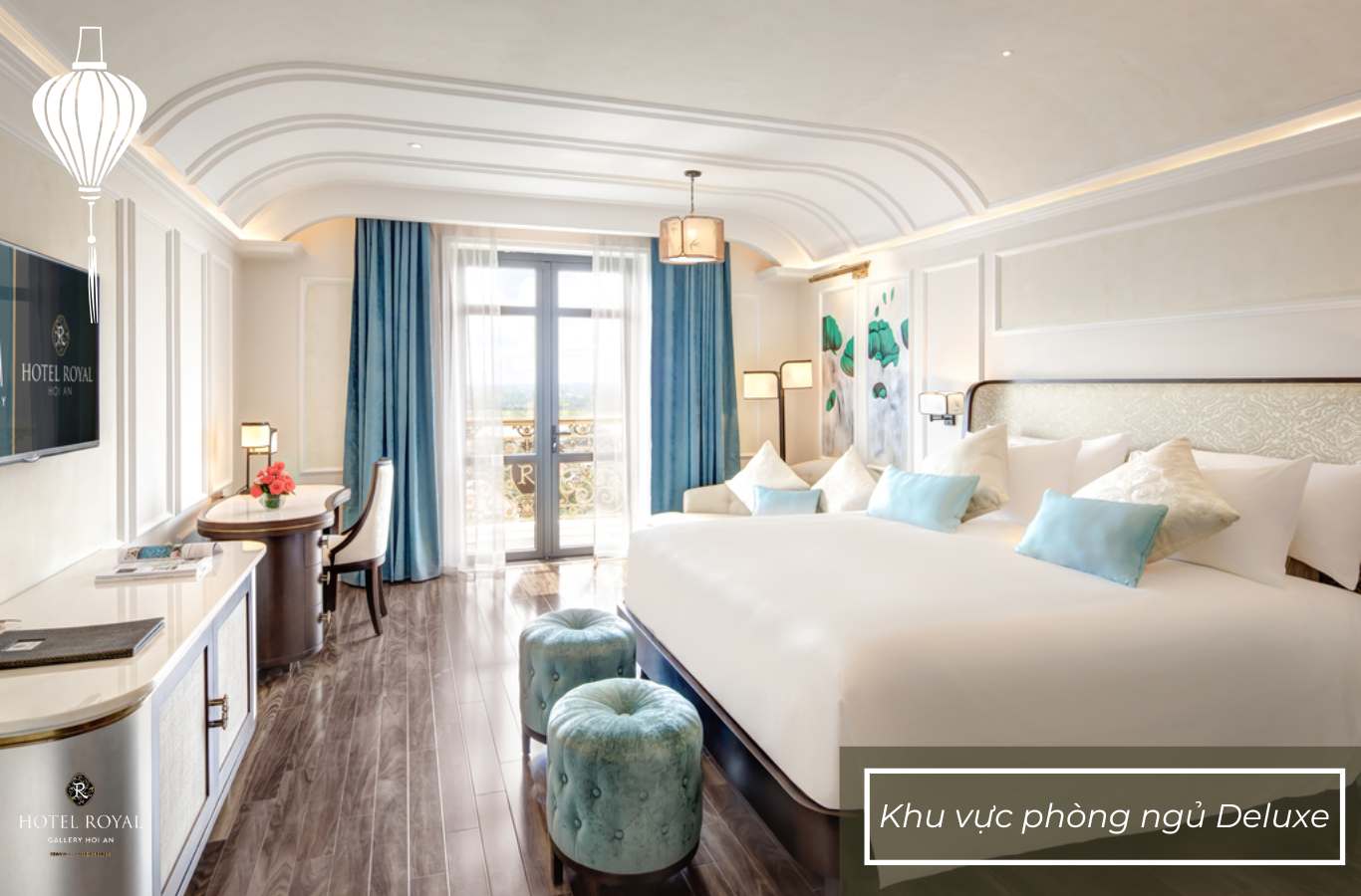Khu vực phòng ngủ trong phòng Deluxe