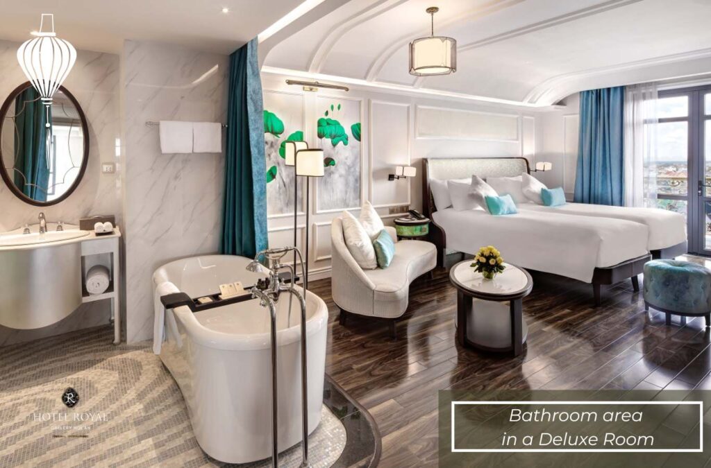 Bathroom area in a Deluxe Room