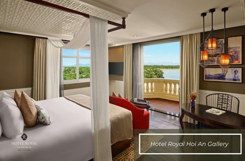 All rooms at Hotel Royal Hoi An Gallery offer beautiful views of the river or the old town
