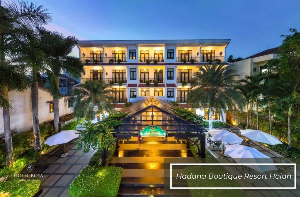 Hadana Boutique Resort Hoi An uses a warm and luxurious neutral color palette.