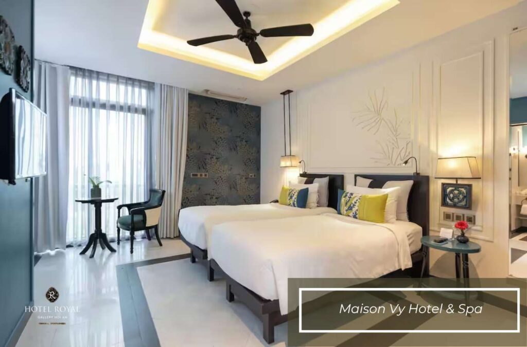Guest rooms at Maison Vy Hotel & Spa are designed with elegance and modern comfort.