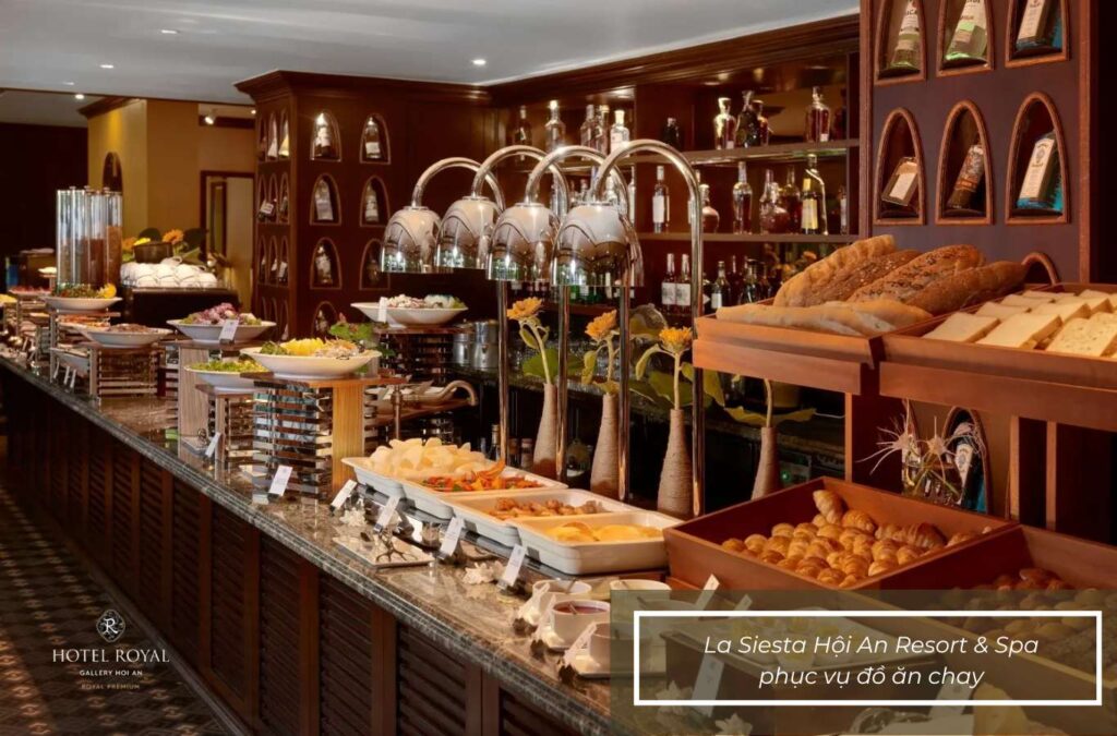 Vegetarian dishes at La Siesta Hoi An Resort & Spa are beautifully presented