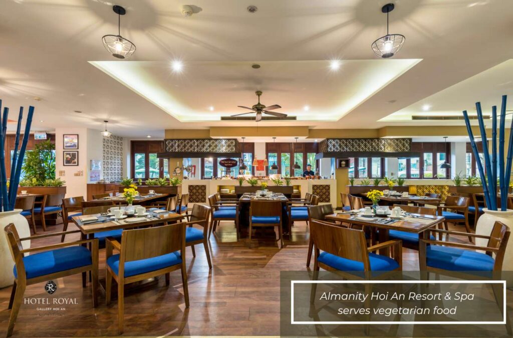 Experience peaceful vegetarian dining in the serene setting of Almanity Hoi An Resort & Spa