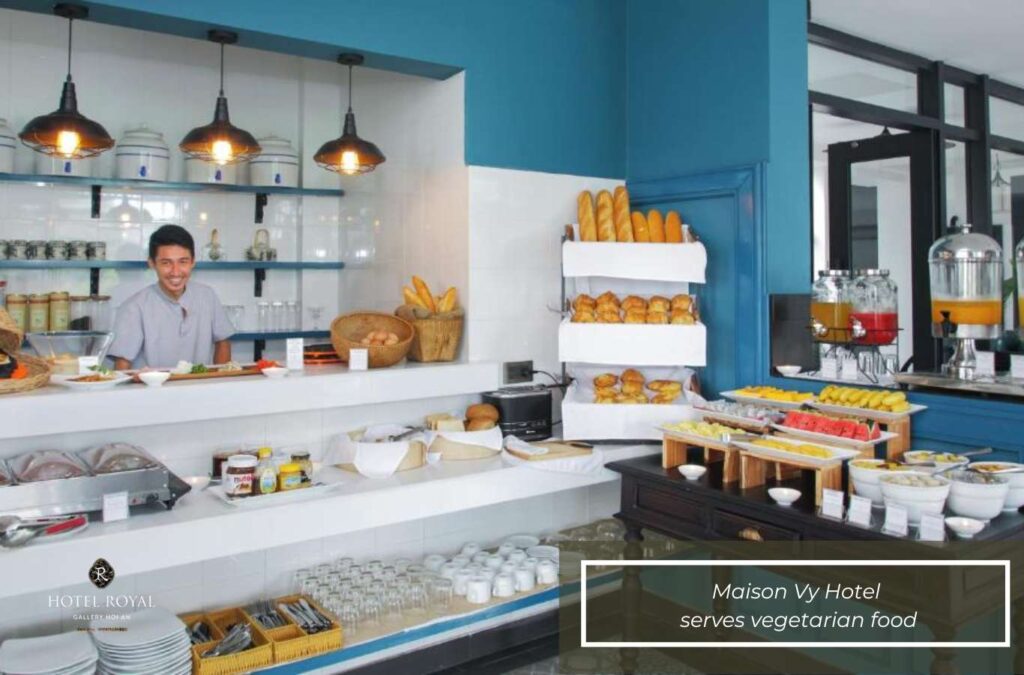 Maison Vy Hotel offers a diverse menu including vegetarian items