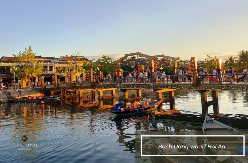 Cruising on the Hoai River near Bach Dang wharf