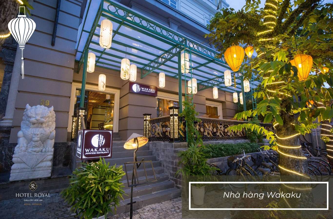 Nhắc đến nhà hàng Nhật Hội An, không thể bỏ qua nhà hàng Wakaku, nơi hội tụ tinh hoa ẩm thực Nhật