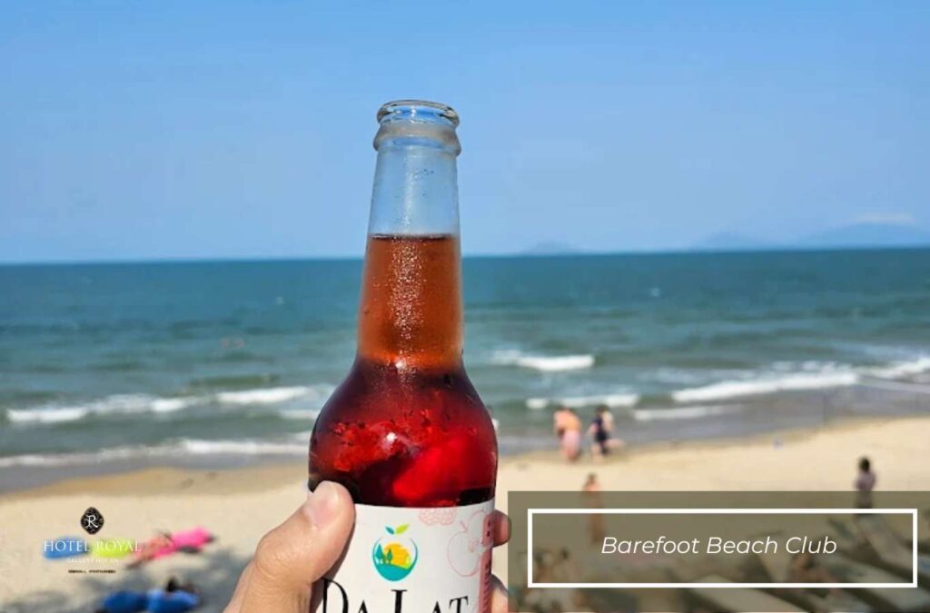 Sip cool drinks while admiring the beautiful beach scenery at Barefoot Beach Club.