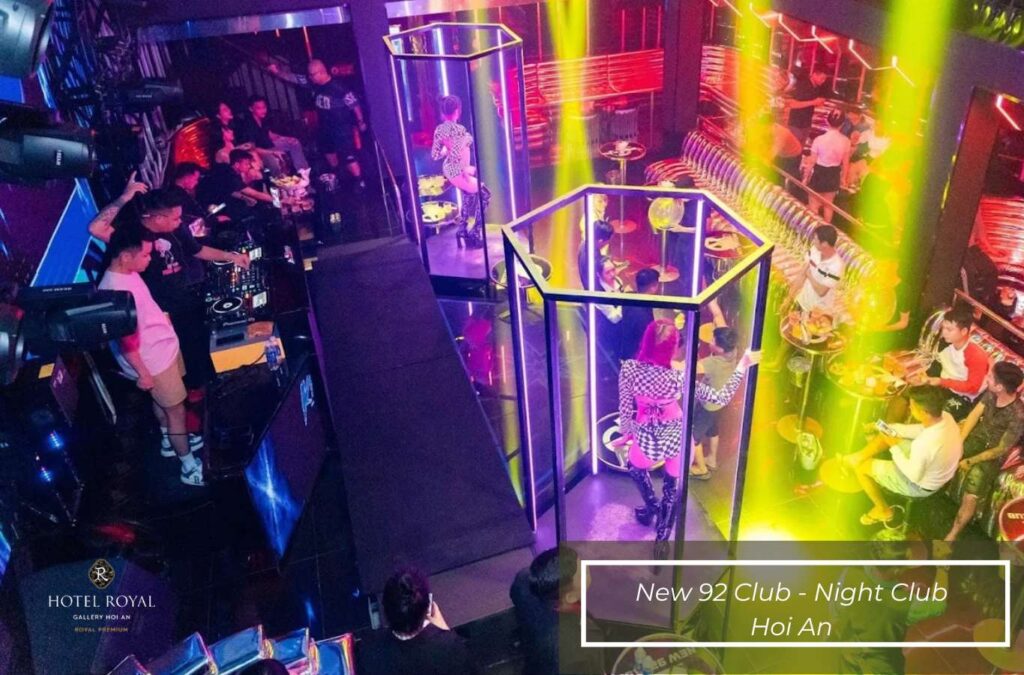 The bar features a high-quality sound and lighting system.