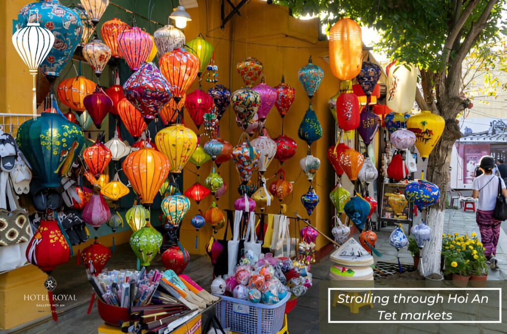 Strolling through Hoi An Tet markets and shopping for New Year items
