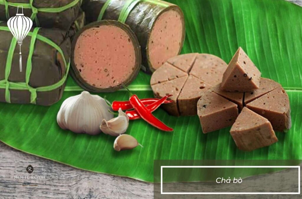 Cha bo is often served with rice paper or fresh herbs during the early days of the new yearCha bo is often served with rice paper or fresh herbs during the early days of the new year