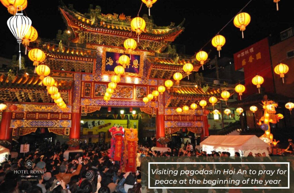 Praying with loved ones for a prosperous new year in Hoi An
